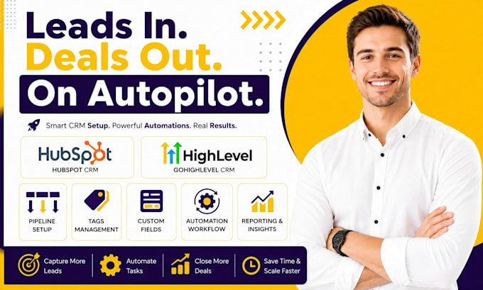 hubspot gohighlevel CRM setup pipeline tags custom fields automation workflow