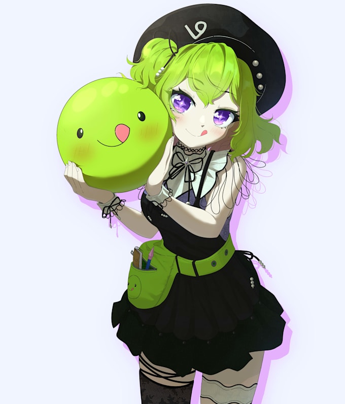 draw anime art or webtoon manhwa character illustration