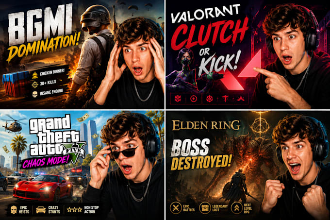 design gaming thumbnails that increase clicks and views