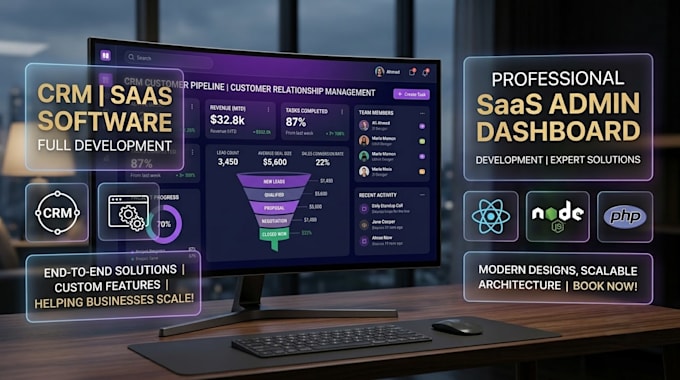 build custom internal CRM and saas admin dashboard