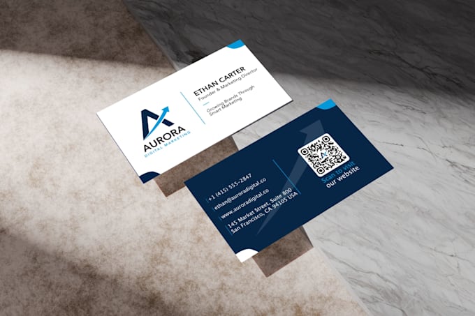 design a minimalist business card for your brand