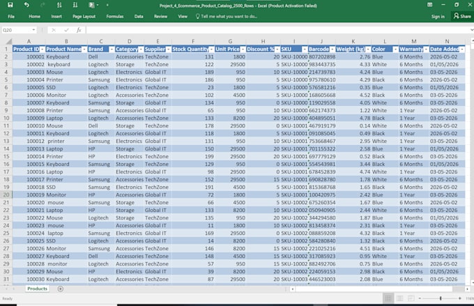 do accurate data entry, excel, PDF conversion, CSV to excel