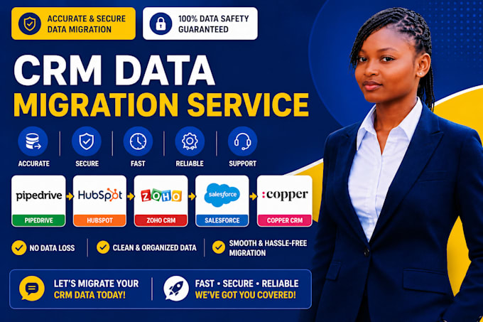 migrate data pipedrive hubspot zoho salesforce copper crm data migration service