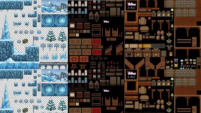 do pixel art platformer tileset tilemap game assets environment for rpg maker