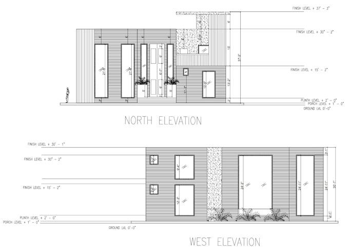 make plans sections elevations