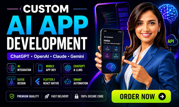 do ai mobile app development flutter app ios android app ai web app ai chatbot