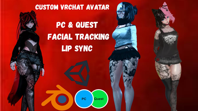 model realistic vrchat avatar 3d model and vrc character for streaming