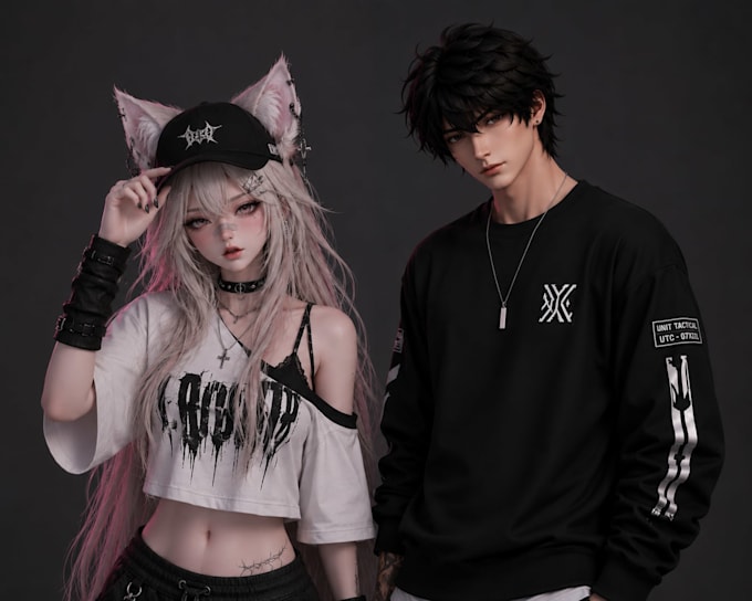 model custom 3d vrchat avatar anime warudo vtuber booth furry character in unity