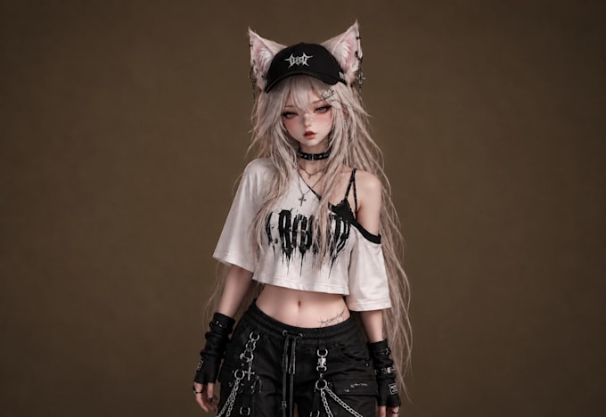 custom 3d vrchat avatar anime booth furry character modeling rigging unity setup