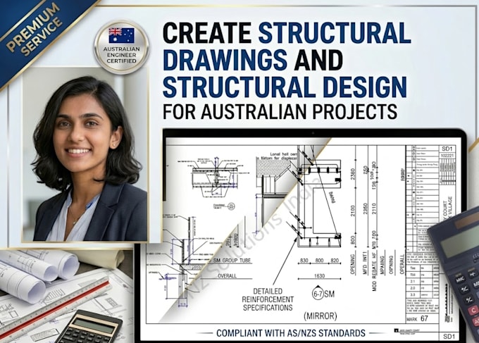 create structural drawings and structural design for australian projects