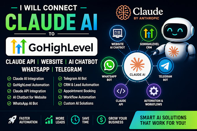 connect claude ai to ghl crm claude API website ai chatbot whatsapp telegram