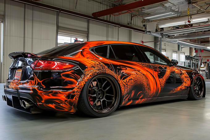 creative custom car wrap, van wrap