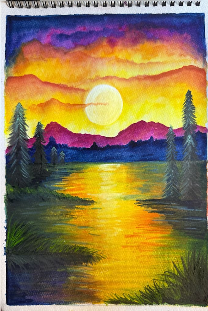 create beautiful acrylic paintings