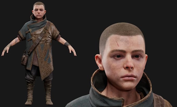 do 3d character model, 3d game character, 3d realistic model for game