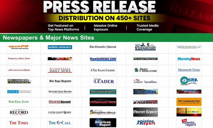 provide professional press release distribution and writing service