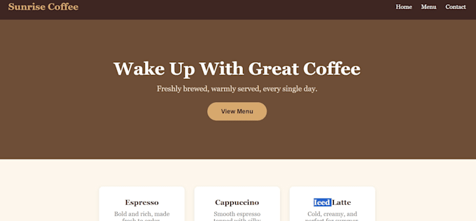 design a responsive HTML CSS landing page
