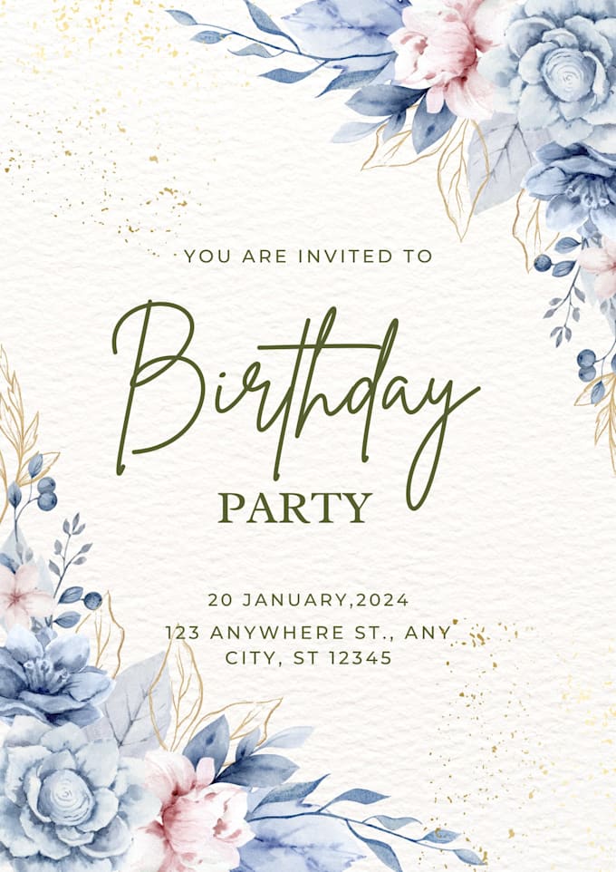 design elegant wedding and birthday invitation cards