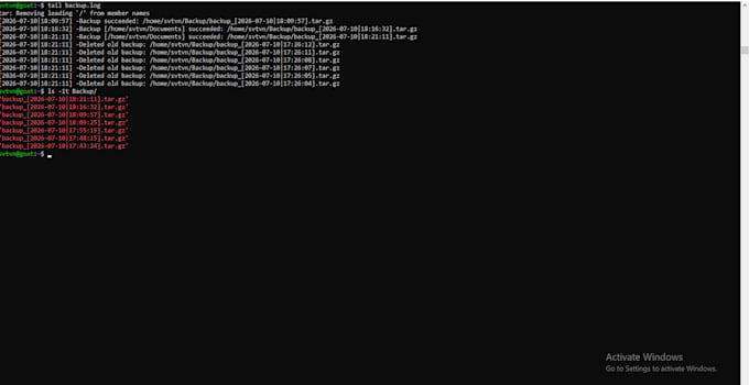 create a custom bash script for linux server automation