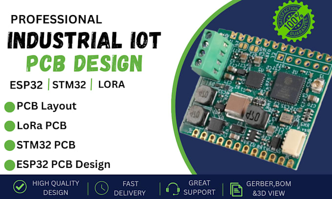 industrial iot pcb design for esp32 stm32 lora and embededded systems