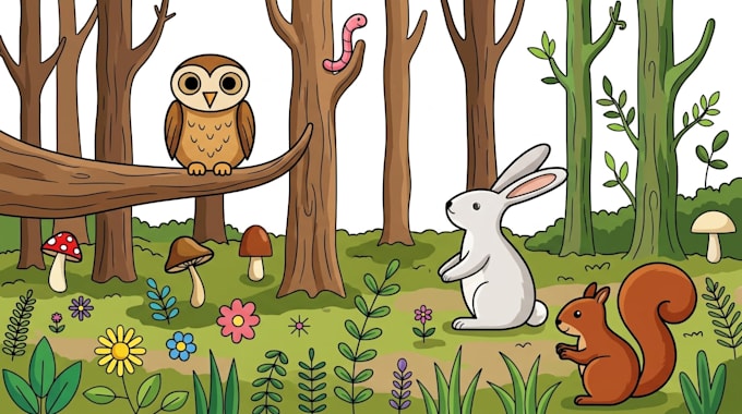 draw anything for coloring book page