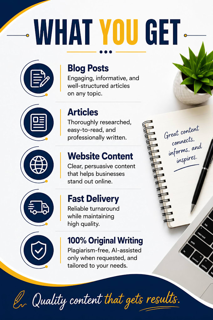 write website content, about us pages, and homepage copy