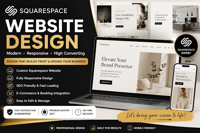 design squarespace website for your business
