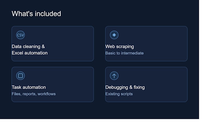 write clean python scripts for automation, data cleaning, or analysis