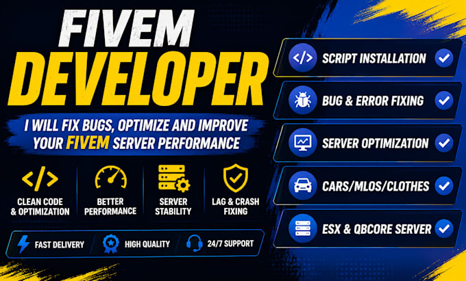 fix bugs, optimize and improve your fivem server performance