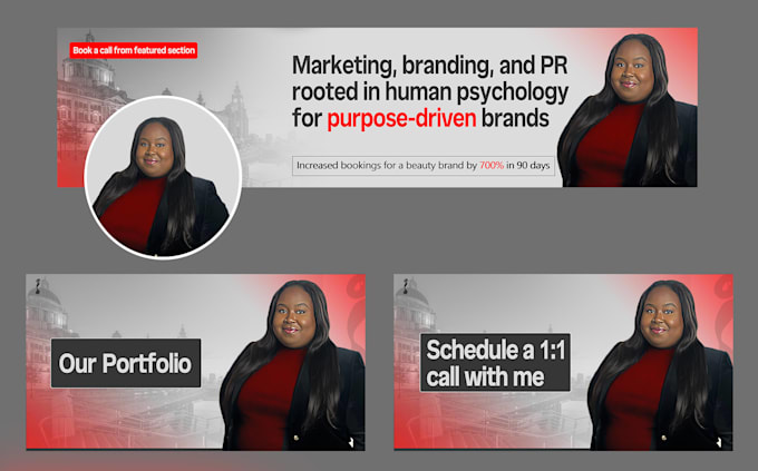 design linkedin cover photo, banner and featured section
