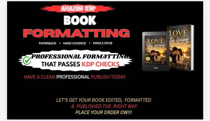do book editing developmental editing kindle KDP formatting