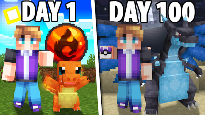 create professional minecraft cobblemon thumbnails