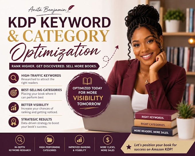 optimize  amazon KDP keywords and categories for  higher book  visibility