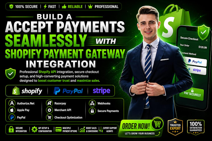 do shopify authorize net, applepay razorpay paypal merchant account API payment