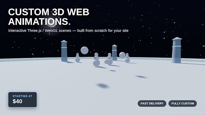 build a custom 3d web animation using threejs
