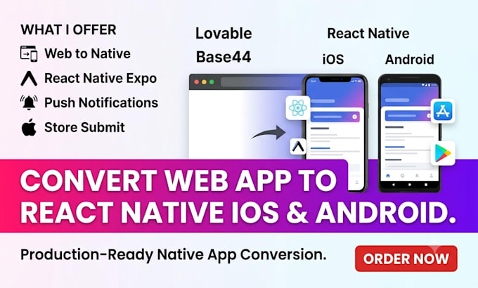 convert lovable base44 web app to ios android app capacitor x code claude code