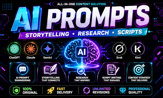 do prompts,script write,research,creative content writting