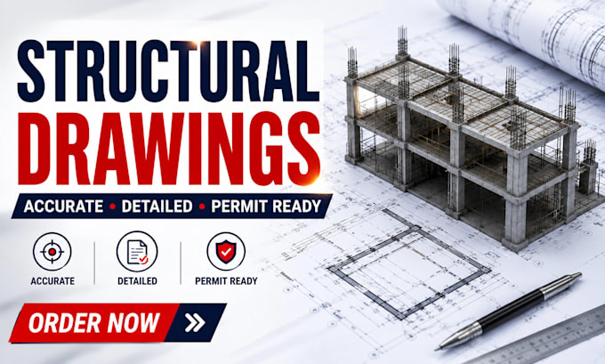 do structural design, analysis and load calculations for slab, beam and column