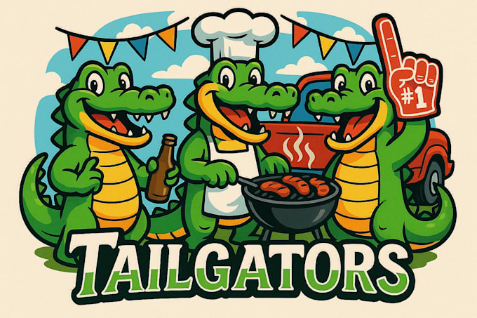 make unique alligator chief logo for your food brand