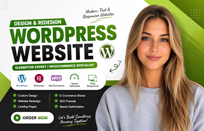 design wordpess website design redesign wordpress website devlop elementor pro