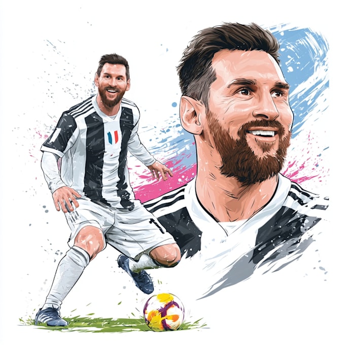 draw cartoon with sports illustrations