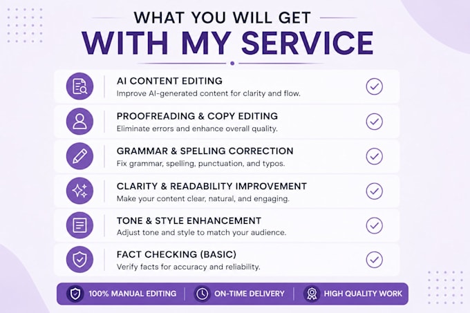 proofread, edit and humanize ai generated content