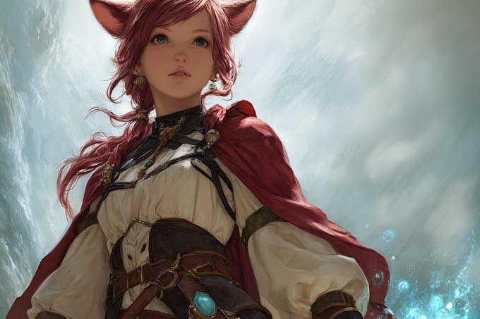 draw final fantasy xiv character or fanart