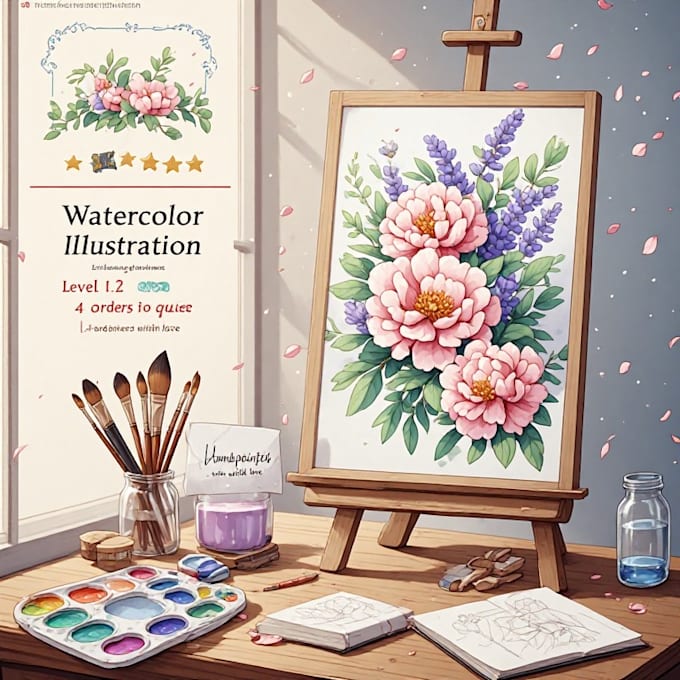 draw a digital watercolor illustration