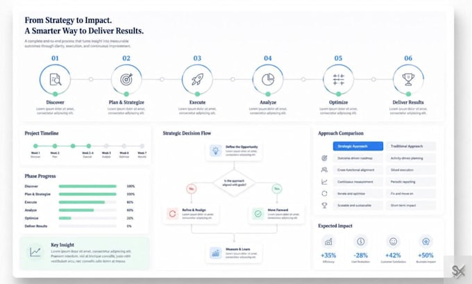 create professional infographic slides, charts, graphs, and data visualization