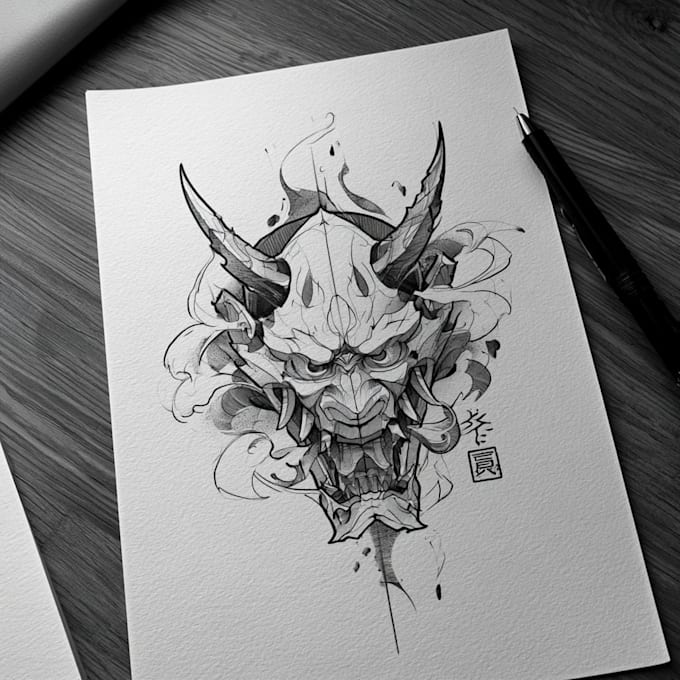 design a professional japanese tattoo design