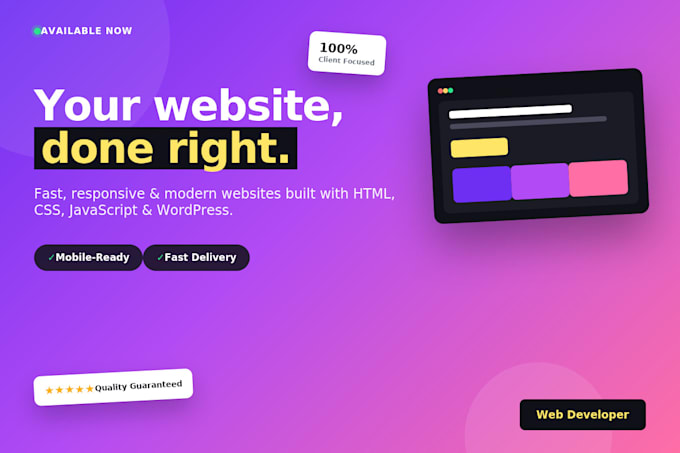 develop a responsive website using HTML CSS javascript