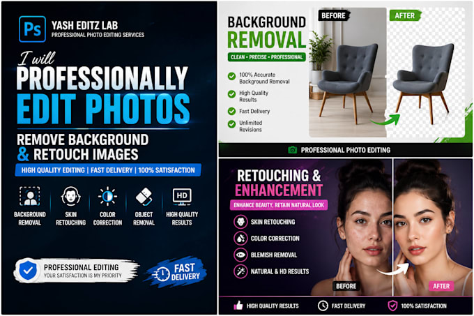 edit photos, remove backgrounds and retouch image
