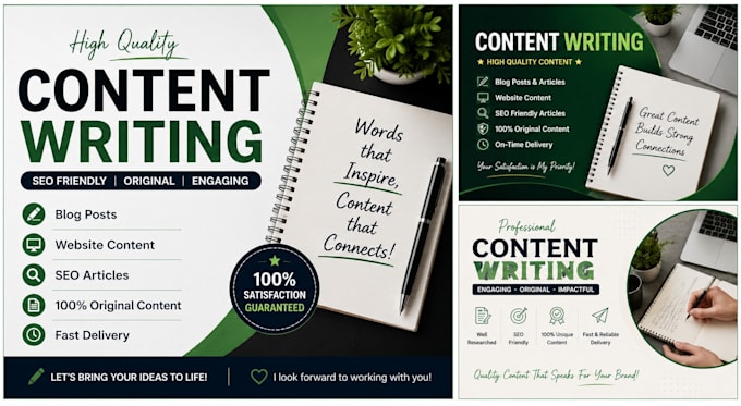 blog posts and website content