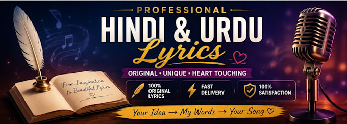 write original hindi and urdu song lyrics