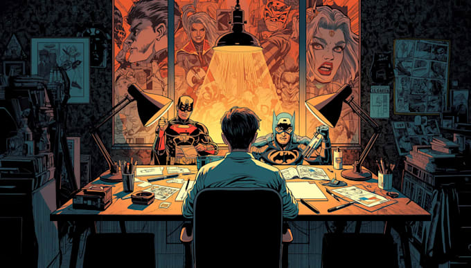 comic book illustration with comic book illustrator